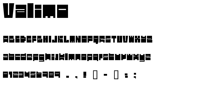 Valimo font