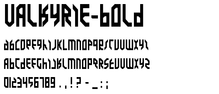 Valkyrie Bold font