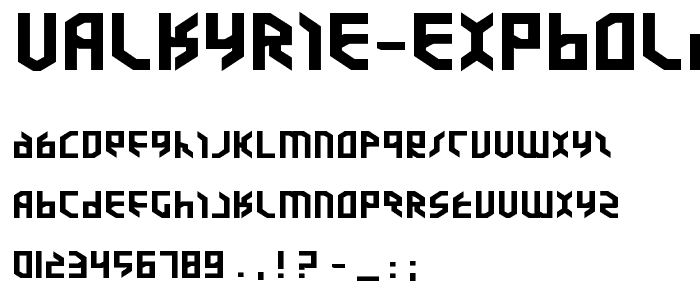 Valkyrie ExpBold font