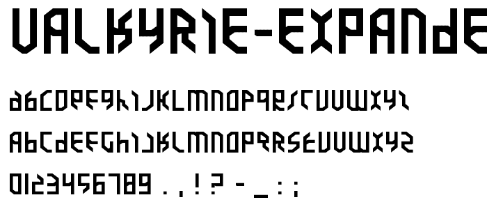 Valkyrie Expanded font
