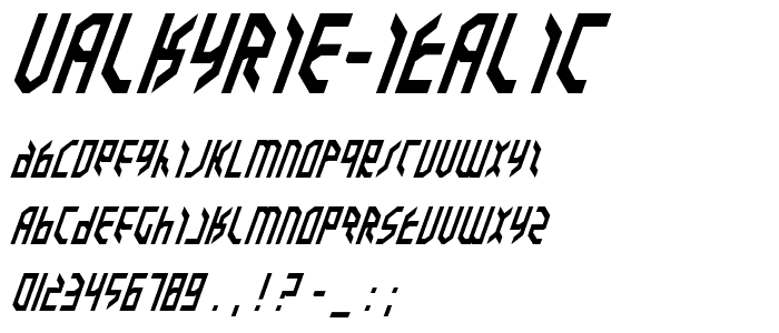 Valkyrie Italic font