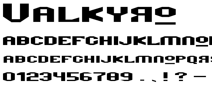 Valkyro font