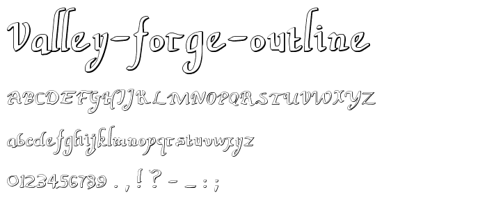 Valley Forge Outline font