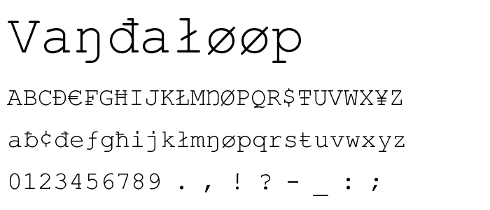 Vandaloop font