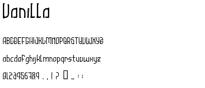 Vanilla font