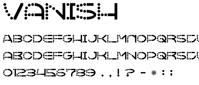 Vanish font