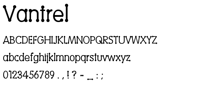 Vantrel font