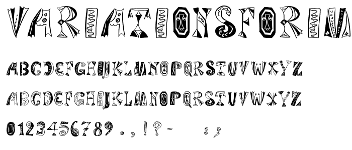 VariationsForImre font