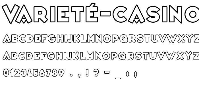 Varieté Casino font