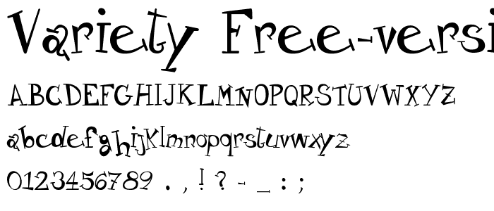 Variety_free-version font