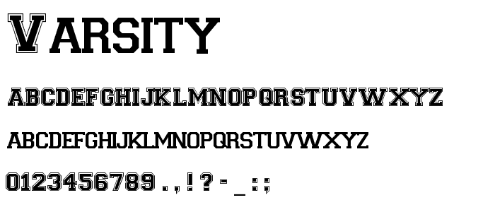 Varsity font