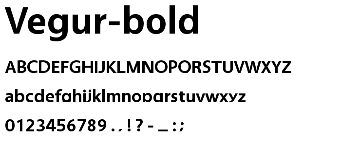 Vegur-Bold font