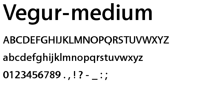 Vegur-Medium font