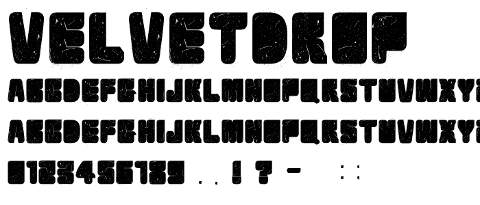 VelvetDrop font