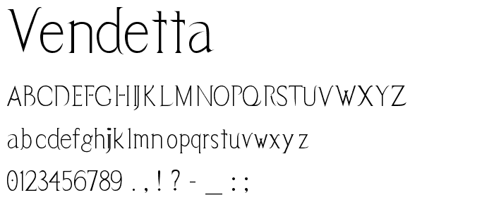 Vendetta font