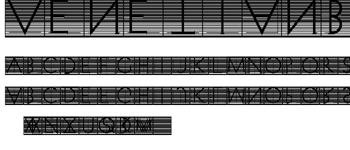 VenetianBlind font