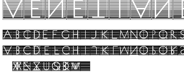 VenetianBlindInverse font