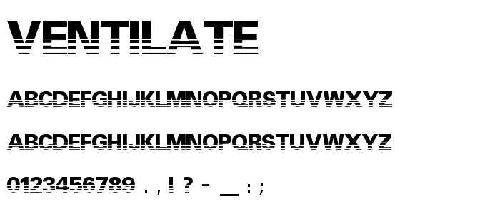 Ventilate font