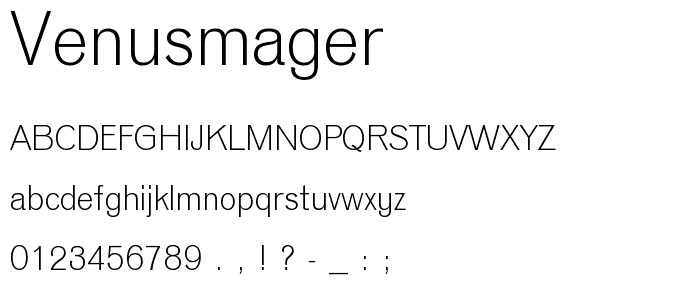 VenusMager font