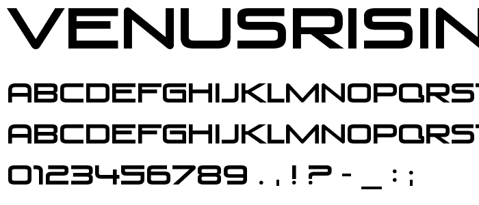 VenusRising Regular font