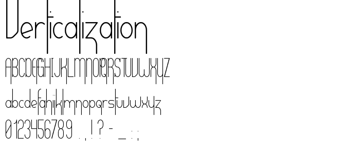 Verticalization font