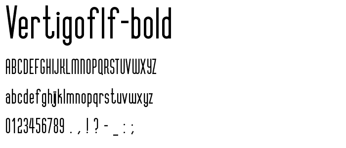 VertigoFLF Bold font