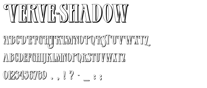 Verve Shadow font