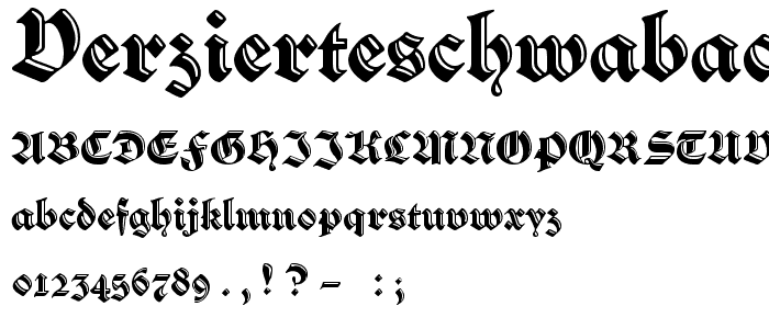 VerzierteSchwabacher font