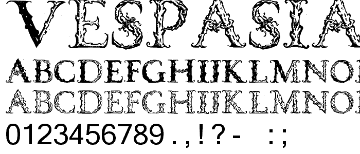 VespasianCaps font