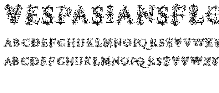 VespasiansFlorials font