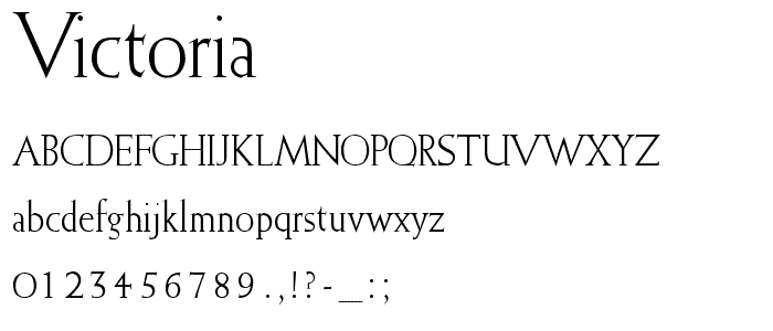 Victoria font