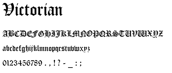 Victorian font