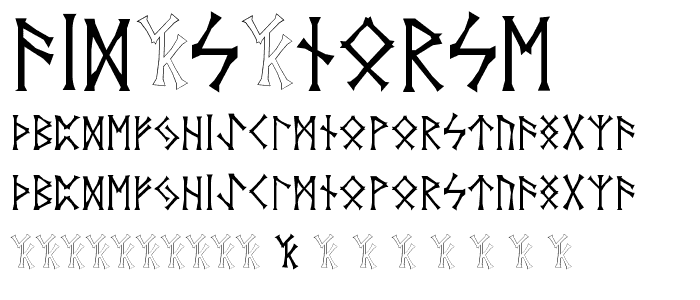 Vid s Norse font