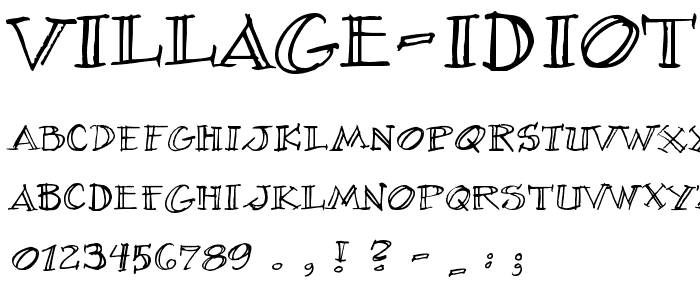 Village Idiot BB font