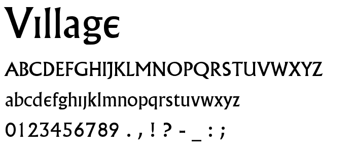 Village font