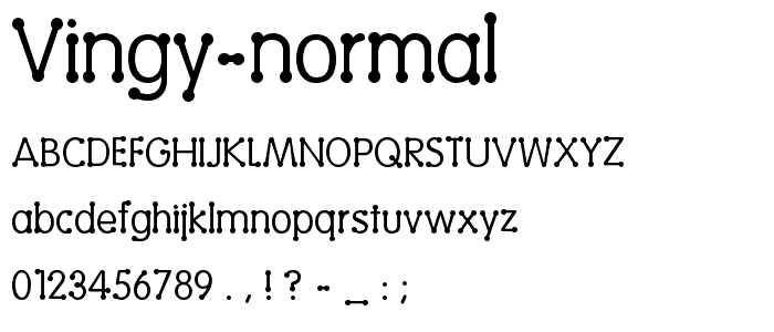 Vingy Normal font