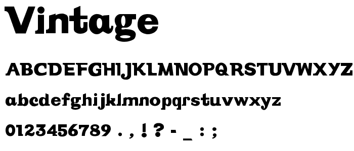 Vintage font