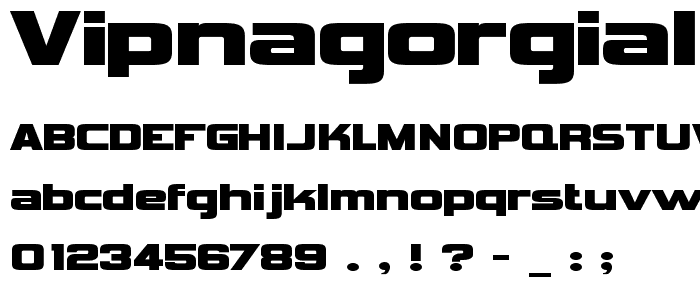 Vipnagorgialla Regular font