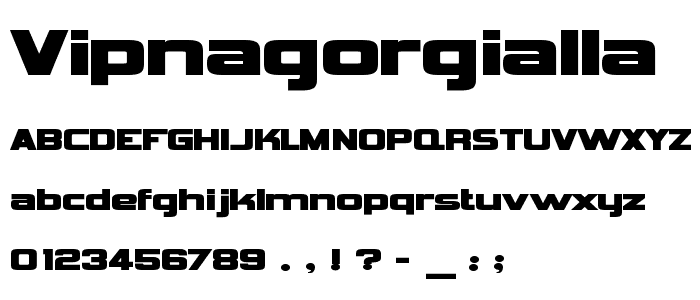 Vipnagorgialla font