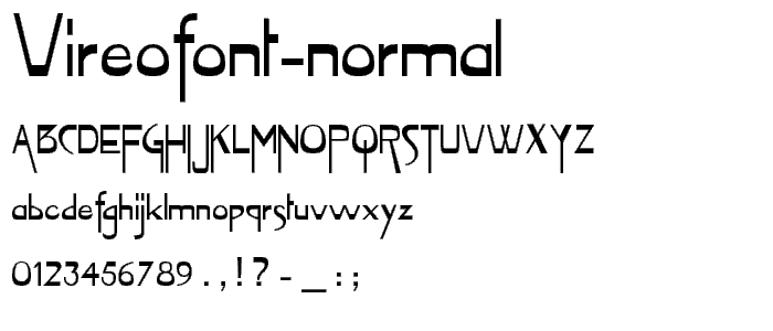 VireoFont-Normal font