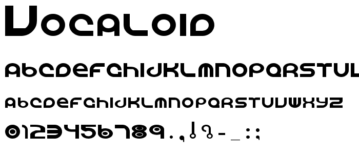 Vocaloid font
