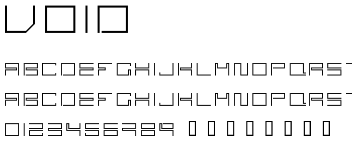 Void font