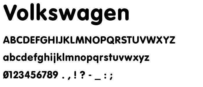 Volkswagen font