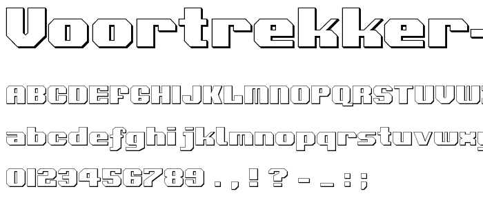 Voortrekker 3D font