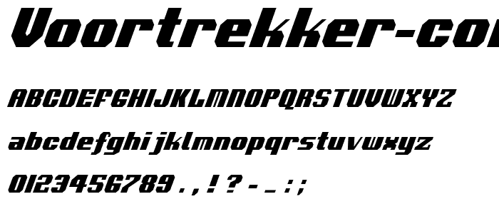 Voortrekker Condensed Italic font