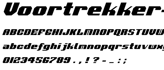 Voortrekker Italic font