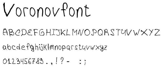 VoronovFont font