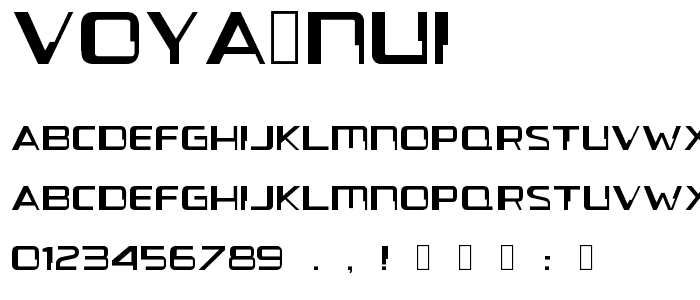 Voya Nui font