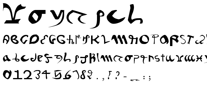 Voynich font