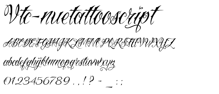 Vtc-NueTattooScript font
